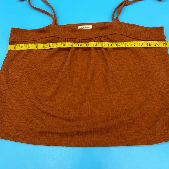 Madewell Crosshatch Cropped Tie Strap Tank Top Size XL - Picture 5 of 7